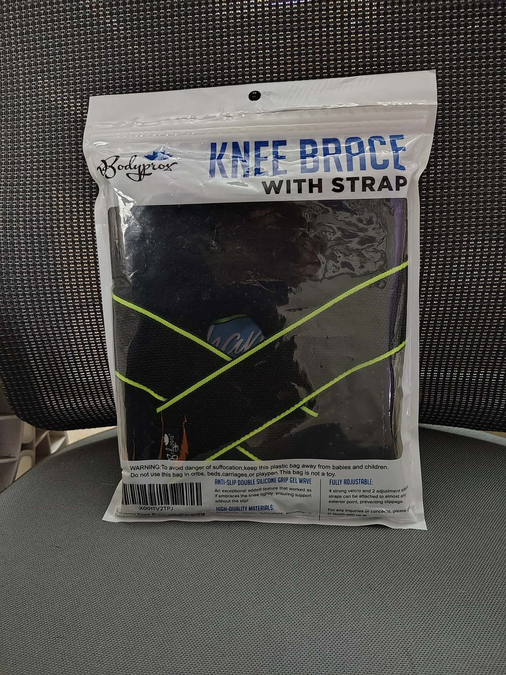 Black Knee Brace with Strap